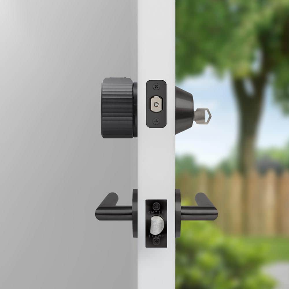 Matte Black Wi-Fi Smart Door Lock with Bluetooth