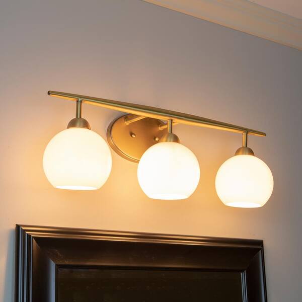 milk glass bathroom light