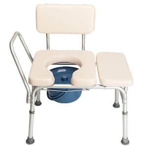 Multifunctional Aluminum Elder People Disabled People Pregnant Women Commode Chair Bath Chair Toilet Seat Creamy White