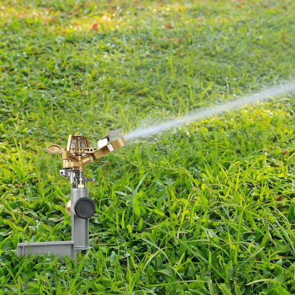 thumbnail image 2 of Hourleey 2-Pack Impact Sprinklers - Adjustable 360° Lawn Sprinkler With Zinc Alloy Head 2 of 6