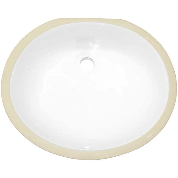 Unbranded 16.5 in. x 13.25 in. Ceramic Undermount Bathroom Sink in White CSA