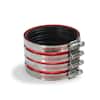 2 in. Heavy-Duty Stainless Steel No Hub Shielded Pipe Coupling with Clamps