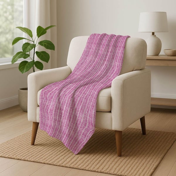 Premium Machine Washable ASB929 Blush 50 in. x 70 in. Sherpa Throw Blanket
