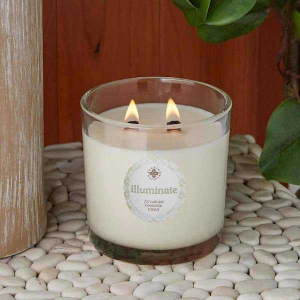 ROOT CANDLES Seeking Balance 2-Wick Illuminate Juniper Rosewood Scented Spa Jar Candle