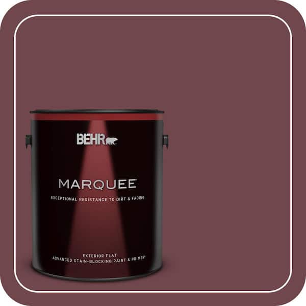 BEHR MARQUEE 1 gal. #PPU1-14 Formal Maroon Flat Exterior Paint & Primer