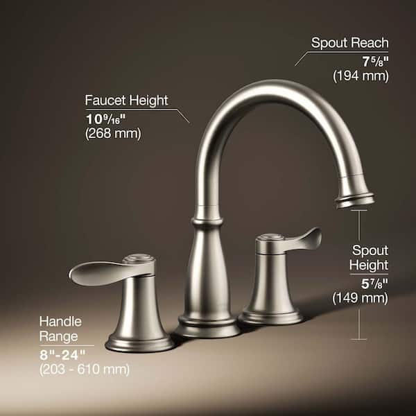 KOHLER Bellera Double-Handle Tub Faucet Trim in Vibrant Brushed Nickel (Valve Not Included)