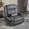 aisword Grey Dual OKIN Motor Chenille Power Lift Recliner with Armrest Storage, Massage and Heating AD547S-0061