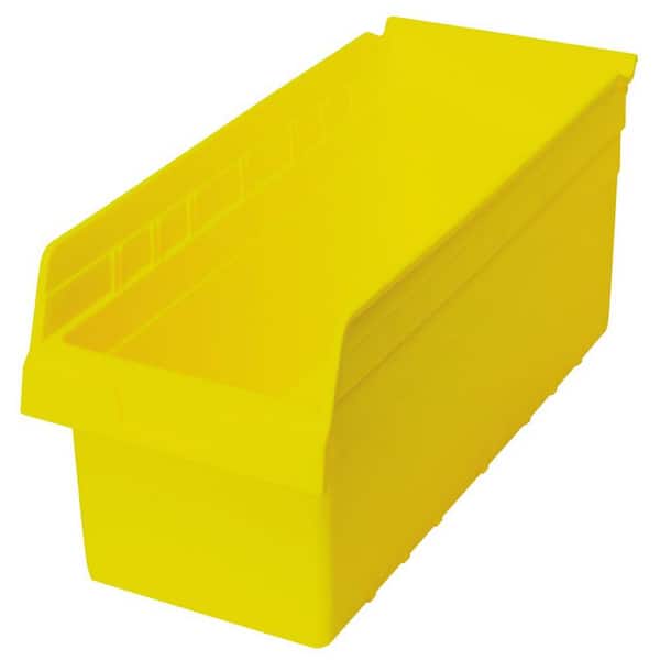 QUANTUM STORAGE SYSTEMS 8 In. Store-Max 15.08 Shelf Bin in Yellow (10-{Pack)