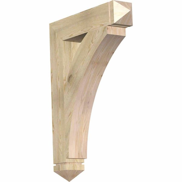 Ekena Millwork 6 in. x 44 in. x 32 in. Douglas Fir Thorton Arts and Crafts Rough Sawn Bracket