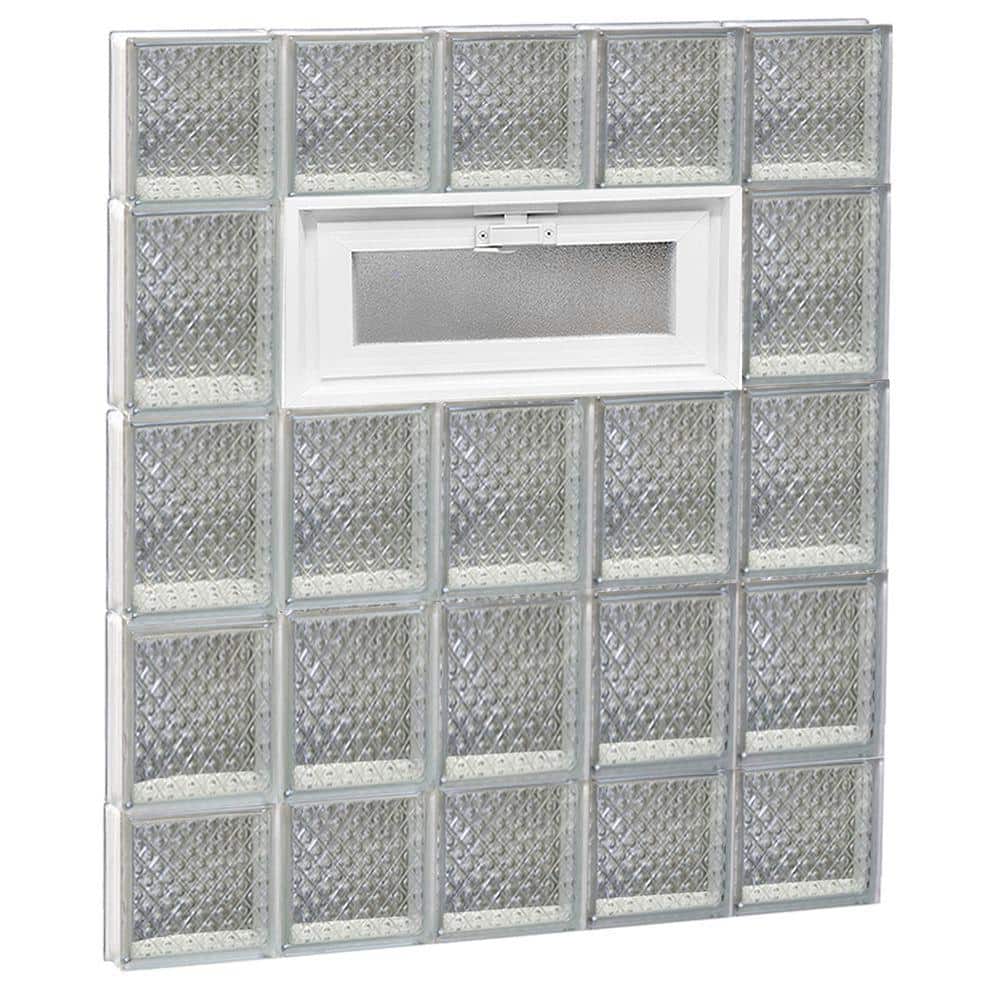 28.75 in. x 34.75 in. x 3.125 in. Frameless Diamond Pattern Vented Glass Block Window price history on PriceWatchPro