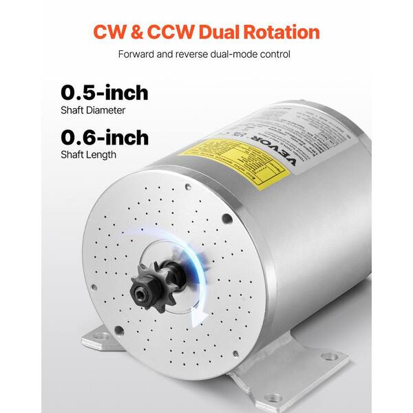 VEVOR 2000-Watt Electric Brushless DC Motor Kit-48-Volt 4300 rpm