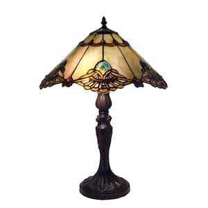 22 in. Tiffany Courtesan Multicolored Table Lamp
