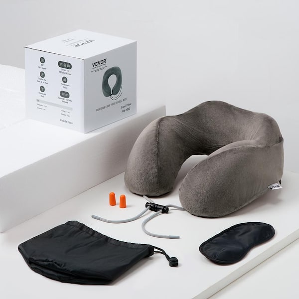 VEVOR Travel Pillow Neck Pillow for Traveling Upgraded Bamboo