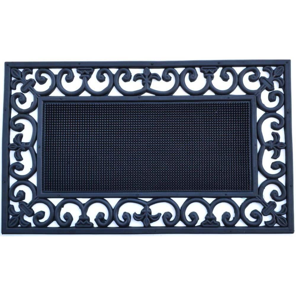 30 in. x 18 in. Black Rubber Outdoor Door Mat price history on PriceWatchPro