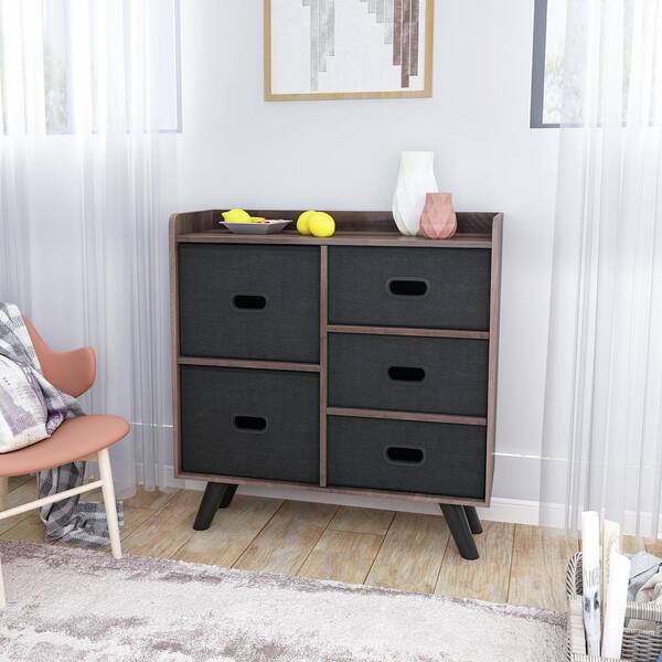Flat-Pack Dresser with 4 Matching Drawers, Plastic File Cabinet:  Streamlined Office Storage
