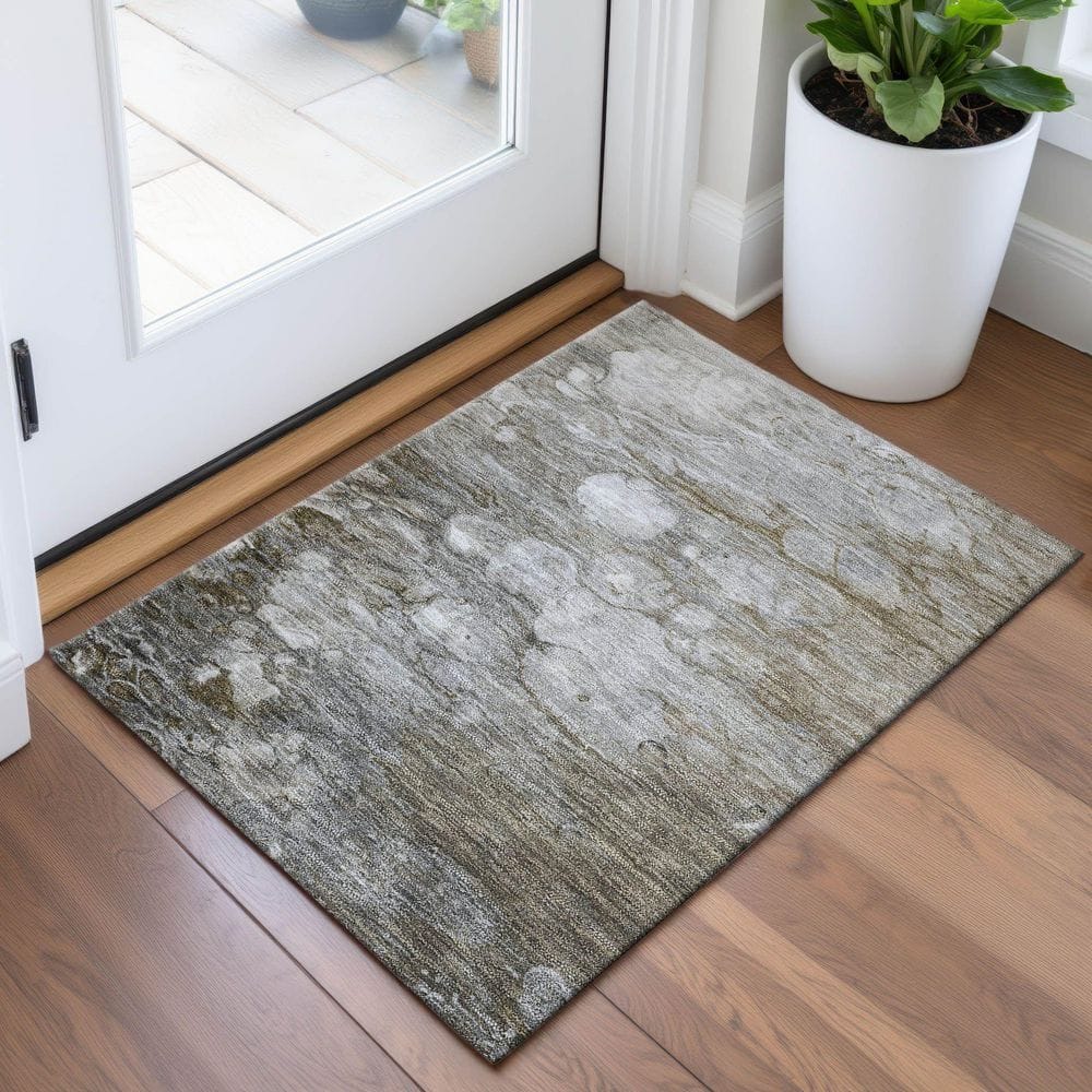 Mayfield Premium Machine Washable Abstract AMF1278 Taupe 2 ft. x 3 ft. Area Rug price history on PriceWatchPro