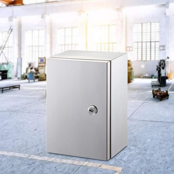 1536 cu. in. Electrical Enclosure Box 16 x 12 x 8 in. NENA 4X IP66 Wall Mount Junction Box Stainless Steel 4 Knockouts