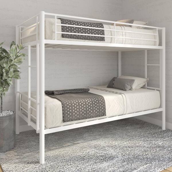 White metal bunk bed hot sale frame