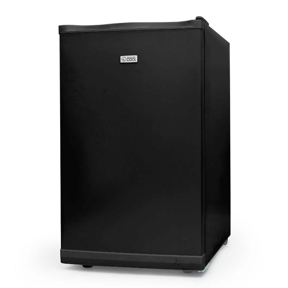 Compact Black Steel Upright Freezer with Adjustable Thermostat