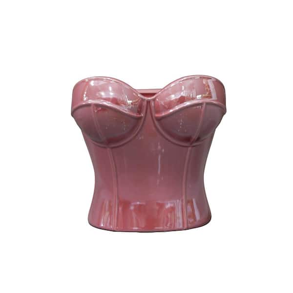 Flora Bunda 7.25 in. H Ceramic Corset Vase
