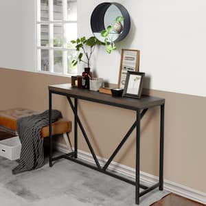 Hemphill 47.2 in.Brown Rectangle Manufactured Wood Top Metal Frame Consle Table