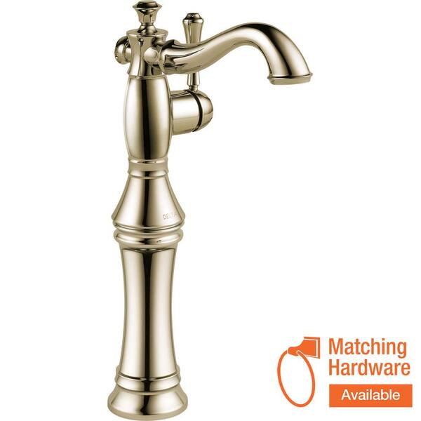 Delta Cassidy Single Hole Single Handle Vessel Sink Faucet in Polished Nickel