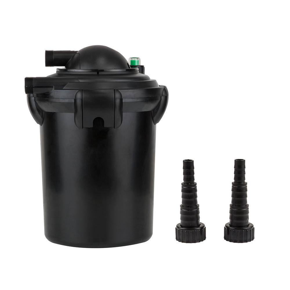 Black 15" Bio-Pure Pressure Pond Filter with Indicator