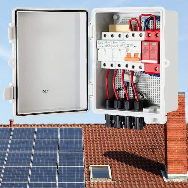 SVOPES 4-String PV Combiner Box, Solar Combiner with 15 Amp Fuse