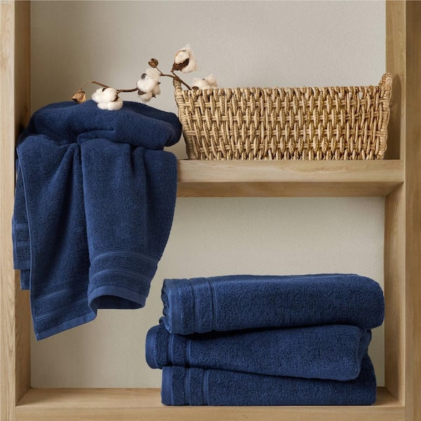 400GSM Essential Bundle 4-Piece Indigo Cotton Bath Towel Set