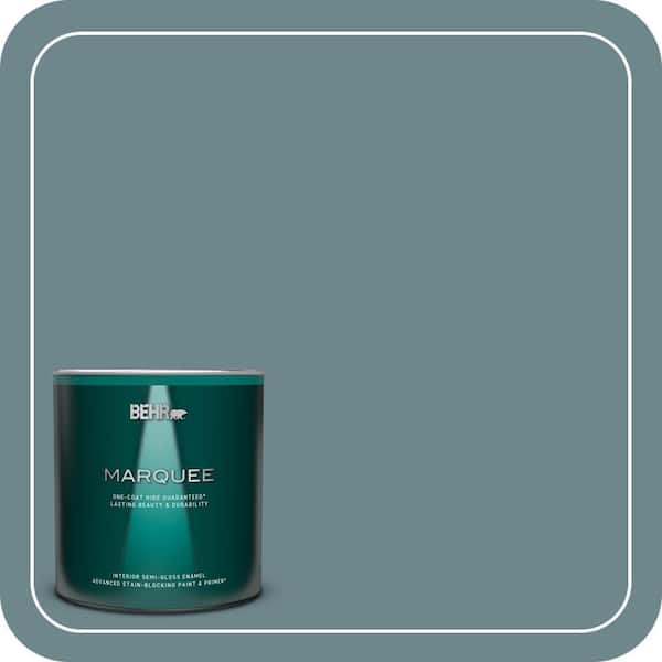 BEHR MARQUEE 1 qt. #MQ6-03 Winter in Paris One-Coat Hide Semi-Gloss Enamel Interior Paint & Primer