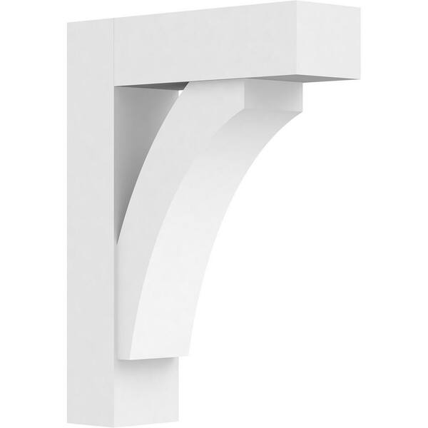 Ekena Millwork Standard Thorton 5 in. W x 24 in. H x 18 in. D Signature Urethane Polyurethane Bracket With Block Ends