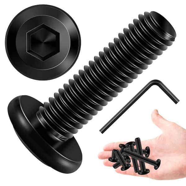 M6 x 25 mm Black Oxide Stainless Steel Hex Button Head Socket Screw (20-Pack)