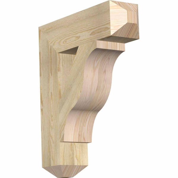 Ekena Millwork 6 in. x 28 in. x 24 in. Douglas Fir Funston Craftsman Rough Sawn Bracket