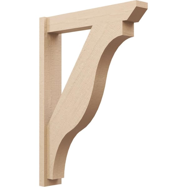 Ekena Millwork 6 in. x 44 in. x 32 in. Funston Slat Rough Cedar Woodgrain Timberthane Polyurethane Outlooker, Primed Tan