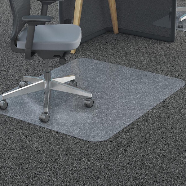 Mind Reader 9-to-5 Collection, Office Chair Mat, Anti-Skid with Carpet Gripper, PVC, 47.5L x 35.5W x 0.125H, Set of 2, Clear