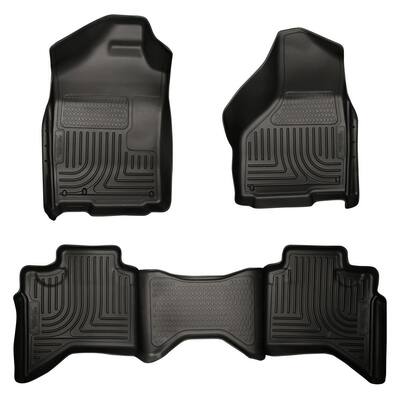 Front & 2nd Seat Floor Liners Fits 02-08 Ram 1500 Quad Cab
