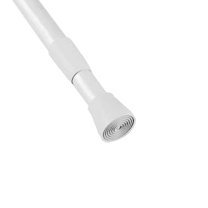 Tension Adjustable 28 in. to 47 in. Shower Curtain Rod White
