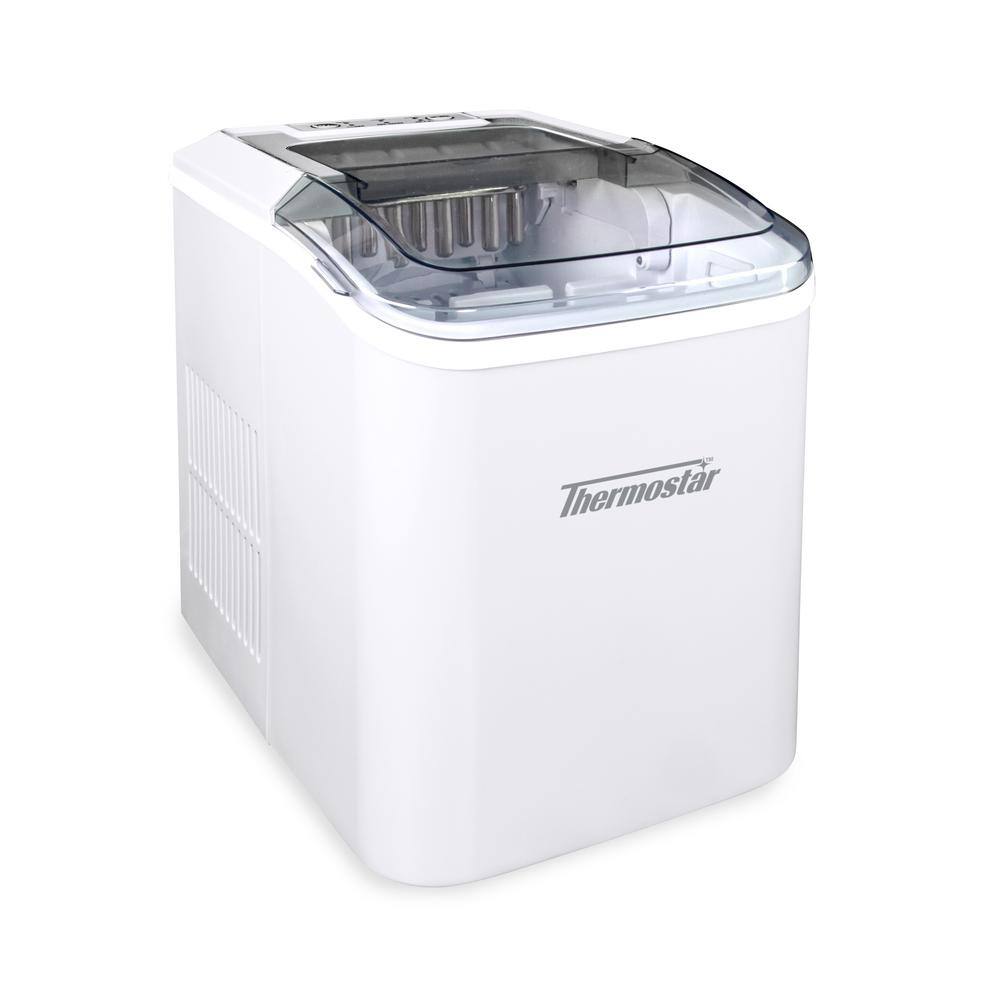 THERMOSTAR 8.6 in. 26 lb. SelfCleaning Portable Ice Maker Machine in