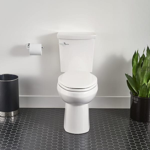 American Standard H2 Option 2-Piece 0.92 Gal. Dual Flush Elongated Toilet in White, Seat Not Included