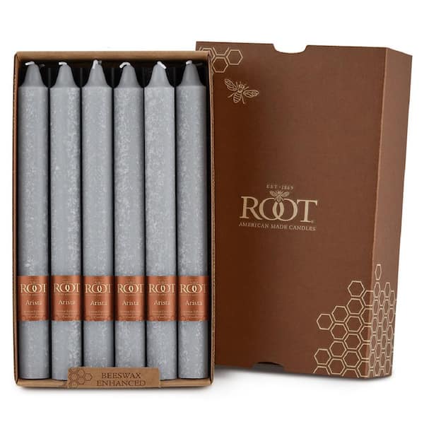 ROOT CANDLES 9 in. Timberline Arista Platinum Dinner Candle (Box of 12)
