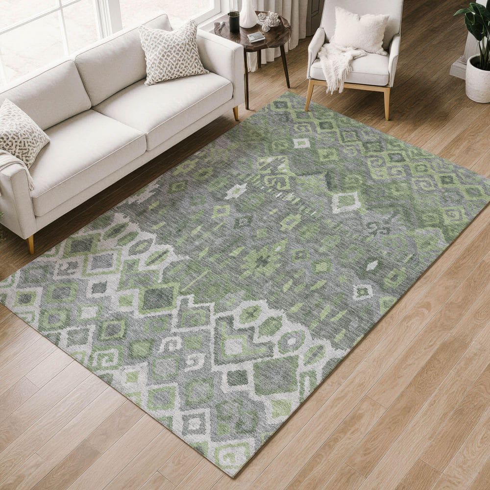 Chantille Machine Washable Indoor/Outdoor Abstract ACN2304 Gray 8 ft. x 10 ft. Area Rug price history on PriceWatchPro