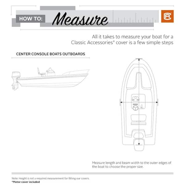 Classic Accessories Stormpro 248 In L X 132 In W Model C Center Console Boat Cover 302 Rt The Home Depot