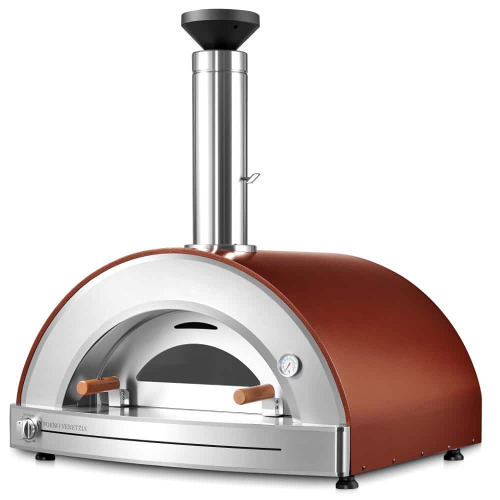 Torino 24 in. x 32 in. Counter Top Oven, Propane Hybrid, Outdoor Pizza Oven in Cappuccino