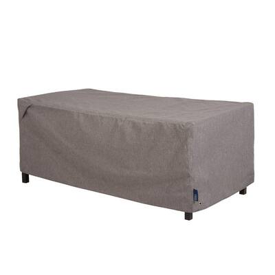 Garrison Waterproof Outdoor Patio Coffee Table/Ottoman Cover, 48 in. W x 25 in. D x 19 in. H, Heather Gray
