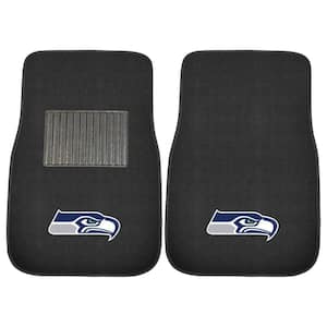 NFL Seattle Seahawks 2-Piece 17 in. x 25.5 in. Carpet Embroidered Car Mat