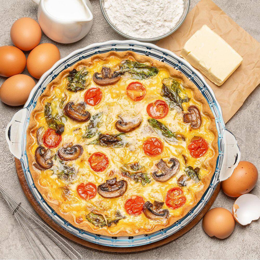 6-Pack Round Tempered Glass Pie Pans Set with Handles Wave Edge Baking Dishes for Oven Safe Serving Desserts price history on PriceWatchPro