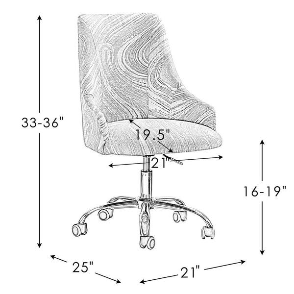 desk chair size