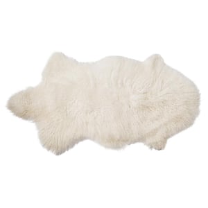 White Natural Mongolian Lamb Faux Fur Throw Blanket