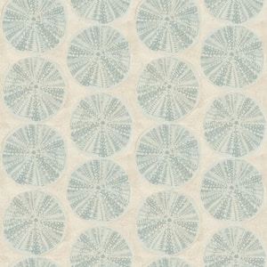 Sea Biscuit Blue Sand Dollar Matte Paper Pre-Pasted Wallpaper