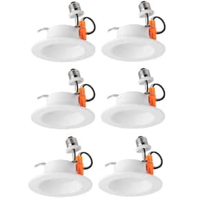 4 in. Housing Required Dimmable 5000K Round Remodel IC Rating ENERGY STAR Integrated LED Recessed Light Kit (6-Pack)